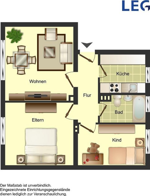 3 Zimmer 62 m² 419 € Kaltmiete Wohnungen in Ibbenbüren bei