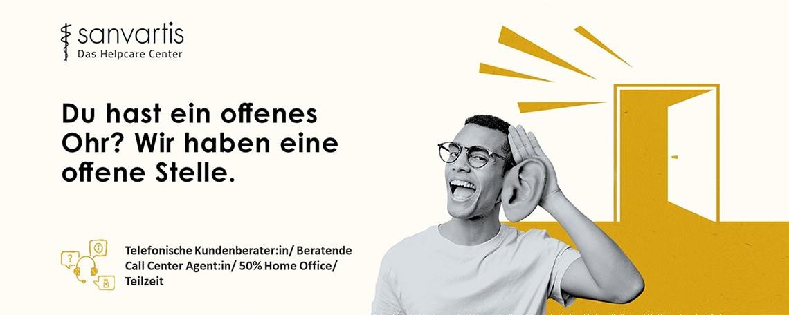Stellenangebot: Telefonische Kundenberater:in / Beratende Call Center