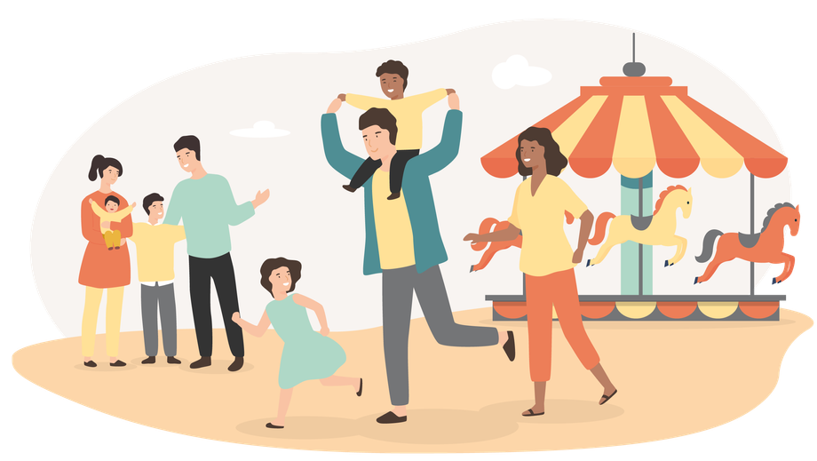 Illustration - Ausflug mit Kindern