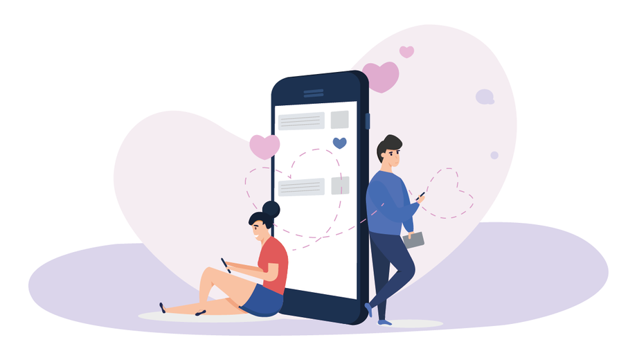 Illustration Einstieg ins Online Dating