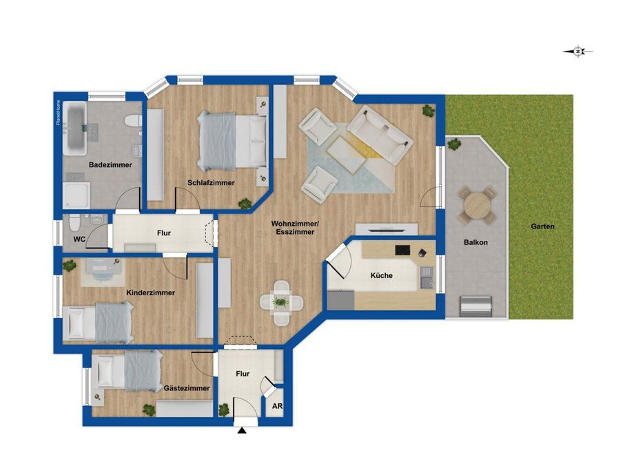 Grundriss Erdgeschosswohnung