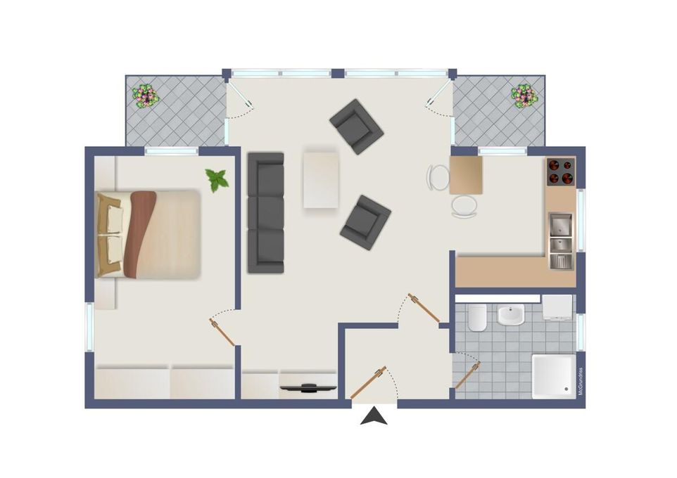Grundriss visualisiert