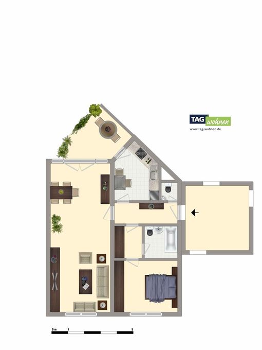 Typ 6 mit einer Terrasse