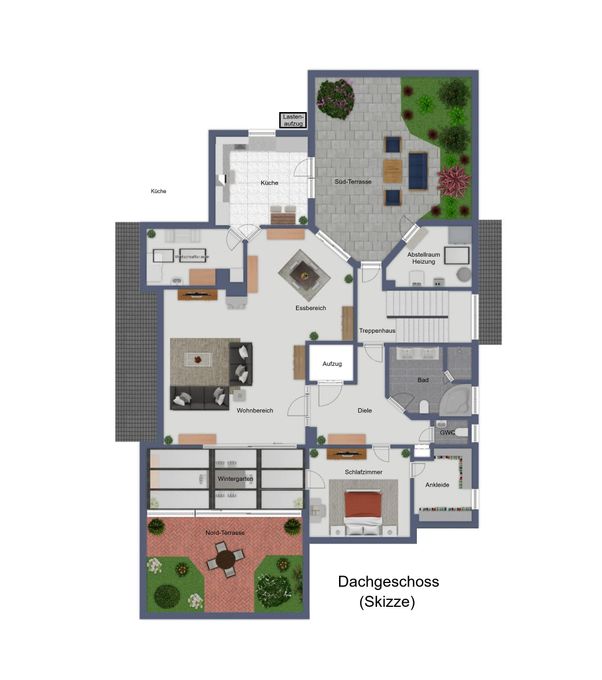 Dachgeschoss (Skizze)