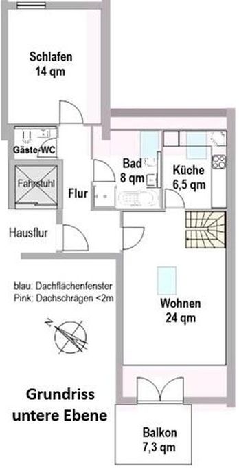 Grundriss untere Ebene