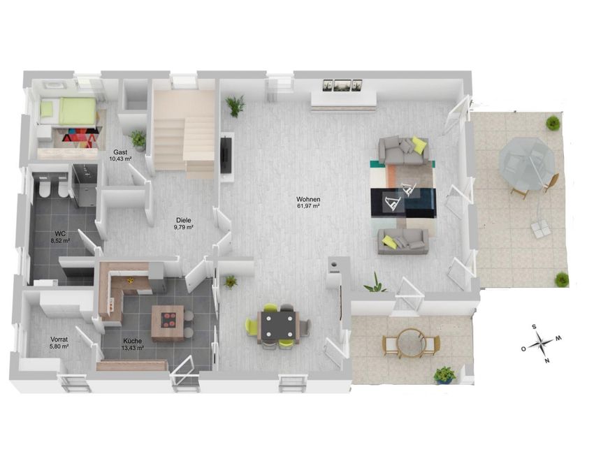 Erdgeschoss Hanglage