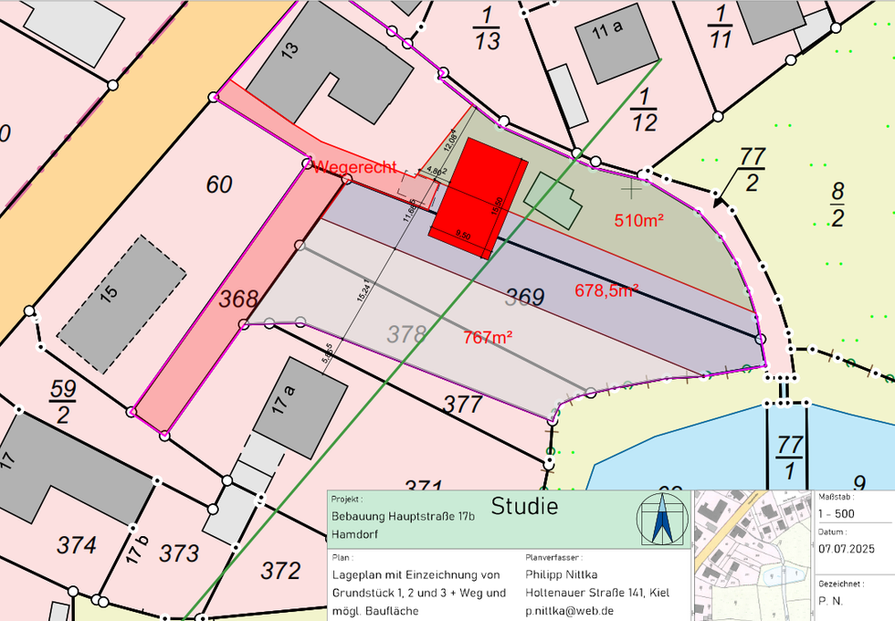 Flurkarte Bebauungsoption