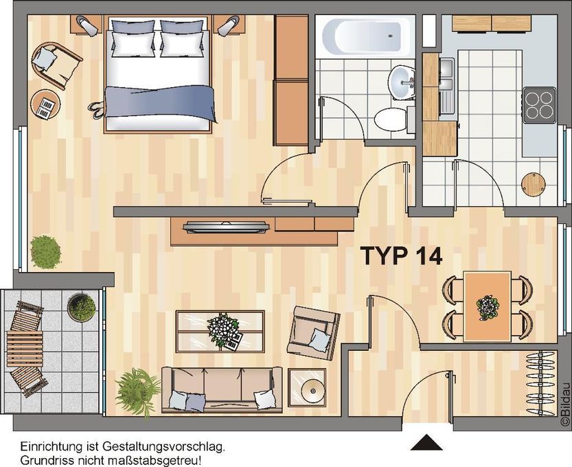 Grundriss Typ 14 (2,5)