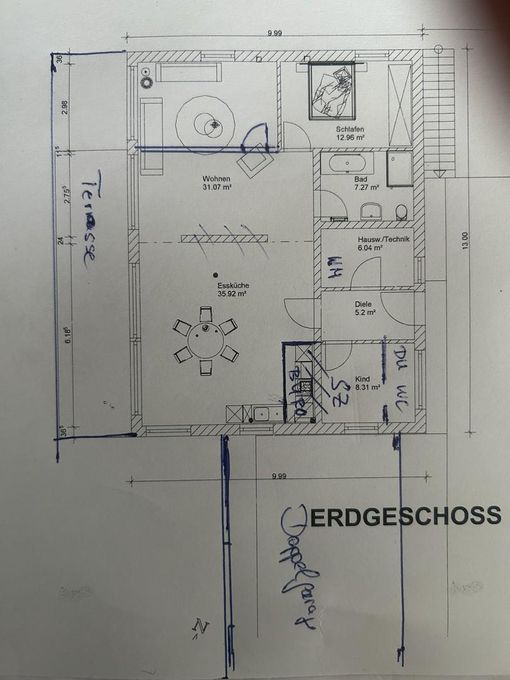 Grundriss kpl Erdgeschoss