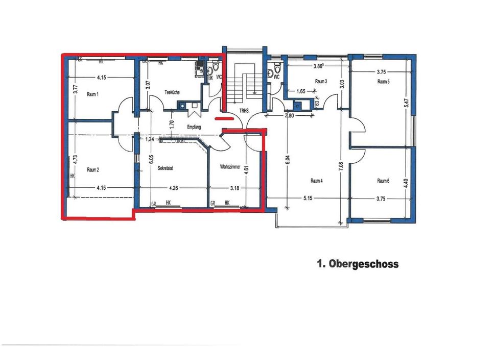 Grundriss 1.OG Süd