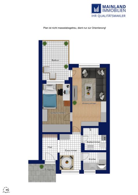 Visualisierter Grundriss, nur zur Orientierung