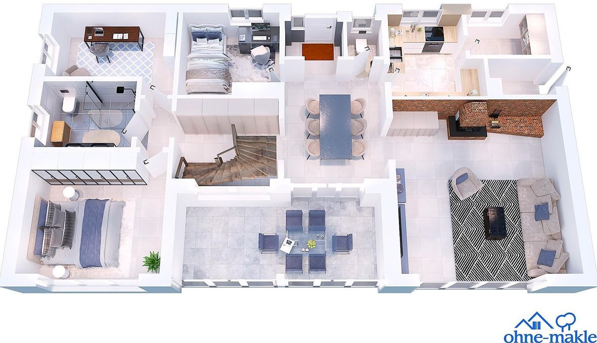 Erdgeschoss Haupthaus