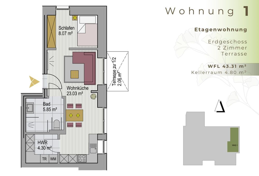 WE 1 Erdgeschoss - barrierefrei