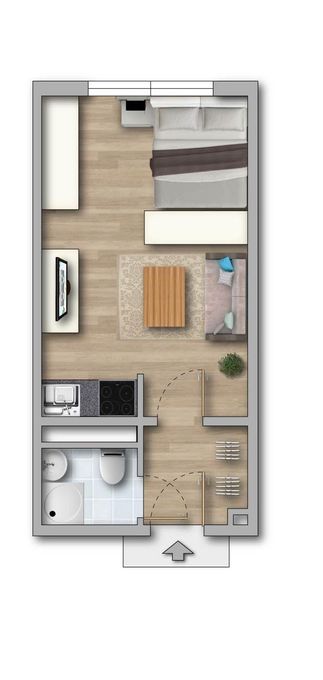 Regelgrundriss ohne Balkon