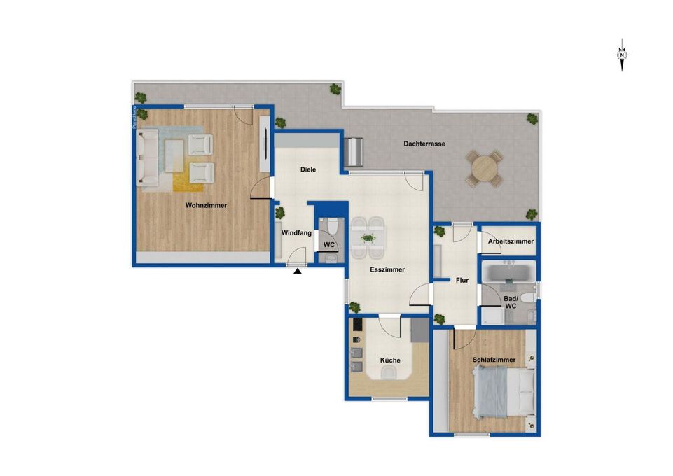 Grundriss - 8. Obergeschoss