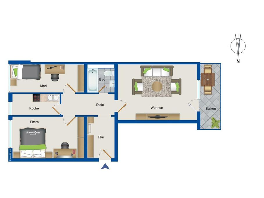 Grundriss 1. Obergeschoss