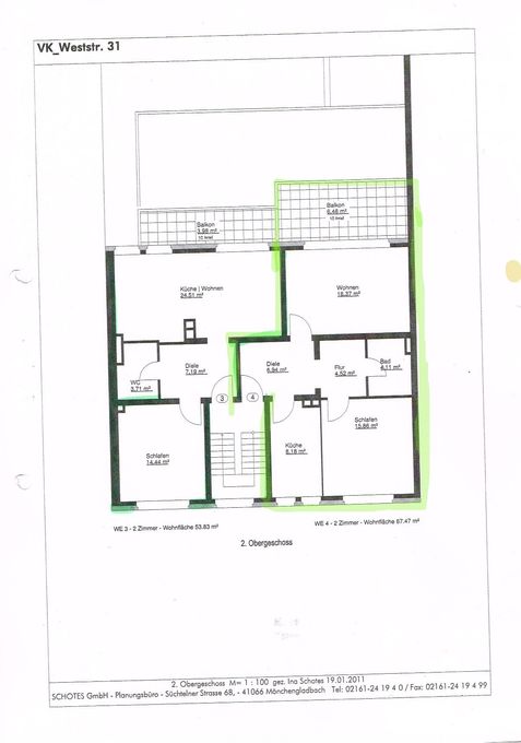 Grundriss 2. OG links + rechts