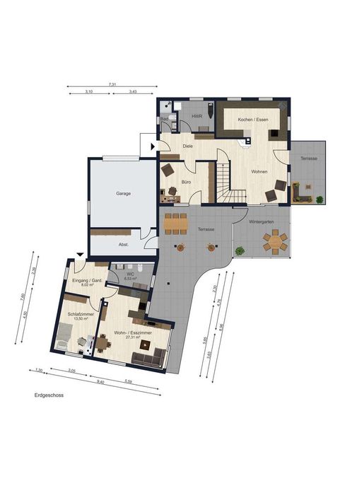 Grundrisse Erdgeschoss