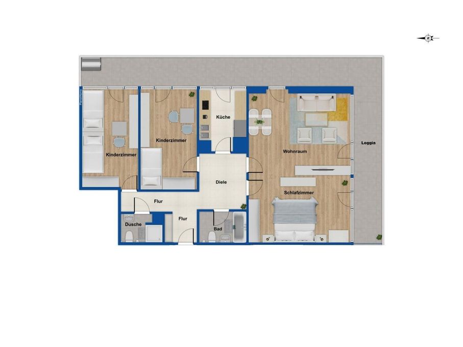 Grundriss 6. Obergeschoss