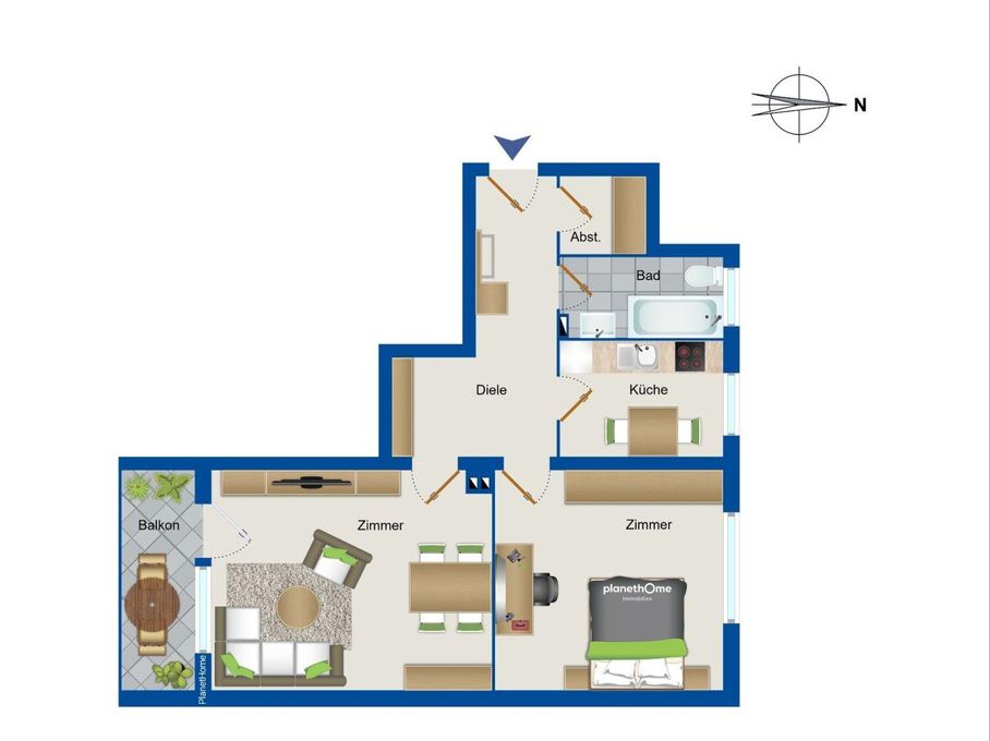 Grundriss Wohnung 170