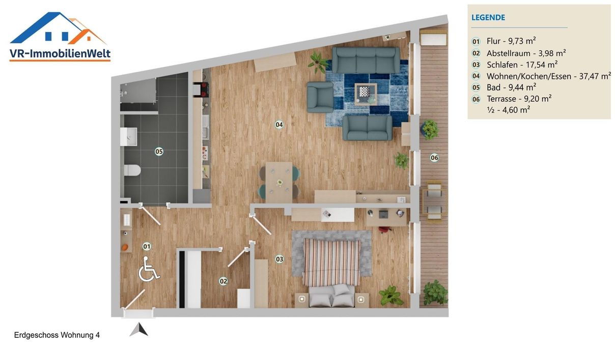 Grundriss Wohnung 4
