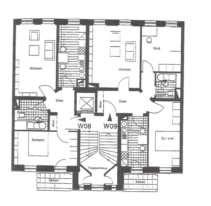 Grundriss Wohnung WE 09