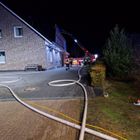 Die Drehleiter wurde in Stellung gebracht