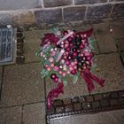 Der zum Teil angebrannte Adventskranz