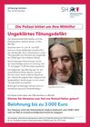 Fahndungsplakat zum Tötungsdelikt in Glückstadt