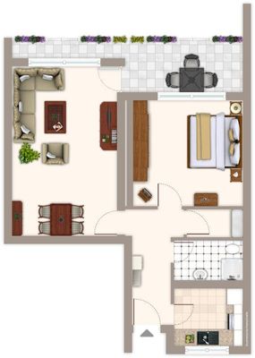 Frei für zwei! gut geschnitten 2-Zimmer-Wohnung mit Balkon in MG Bonnenbroich - Geneicken