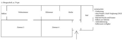 Freundliche 3,5-Zimmer-Wohnung mit Balkon in Bielefeld