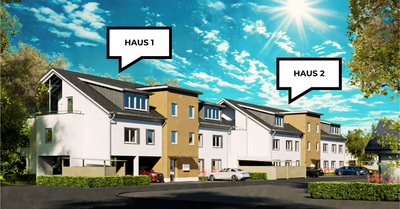 Neubau * 3-Zimmerwohnung im Obergeschoss mit Süd-West-Balkon * 70,29 qm * 2xStellplatz * in Kürzell
