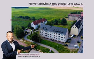 4-Zimmer-Wohnung in Wurzen
– viel Platz, zentrale Lage, sofort bezugsfrei