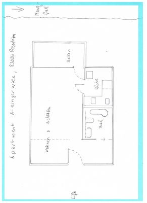 Schickes Apartment mit Balkon in Rosenheim-Aisingerwies