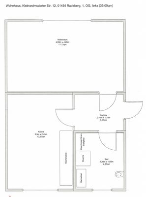 Schöne 1 Raum Wohnung ruhige Lage