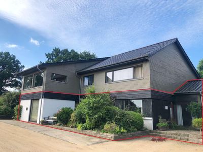 Idyllisch gelegene Eigentumswohnung/Bungalow mit Sauna + separates Büro/Praxis!