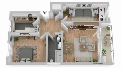 3-Zimmer-Wohnung mit Balkon und Garage in Mitterteich