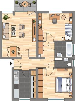 3-Zimmer-Wohnung in Offenbach an der Queich