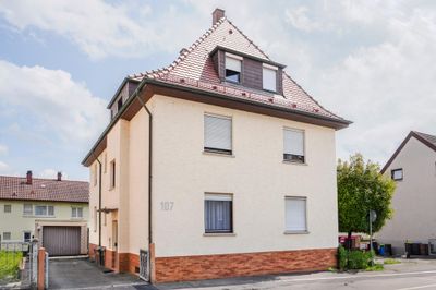 Familienfreundliche 3,5-Zi-EG-Whg. + ca. 30m² Allzweckräume, Gartenanteil&Garage-zentrales Böckingen