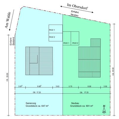 Grundstück mit Teilung und Baugenehmigung Nur ca. 2 km bis BS