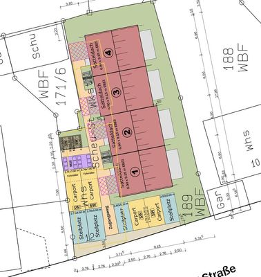 Grundstück mit 4 genehmigten Reihenhäusern zu verkaufen