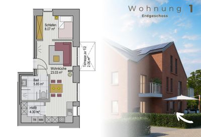 RESERVIERT: Doppel-AfA|Provisionsfrei: Apartment im EG mit Terrasse – KfW-/QNG-Förderung gesichert!