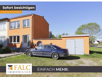 Solide Doppelhaushälfte mit großem Grundstück in ländlicher Umgebung