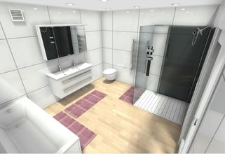 Bad mit Wanne und Dusche