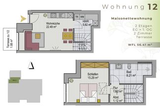 Grundriss Wohnung 12