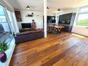 Wohnzimmer mit Elbblick