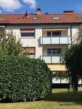 Ansicht vom Garten auf die Loggia