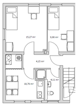 Grundriss Zimmer 15,27m²