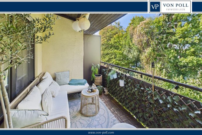 Balkon mit Blick ins Grüne