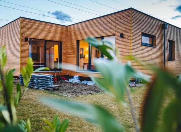 Hausansicht Bauphase